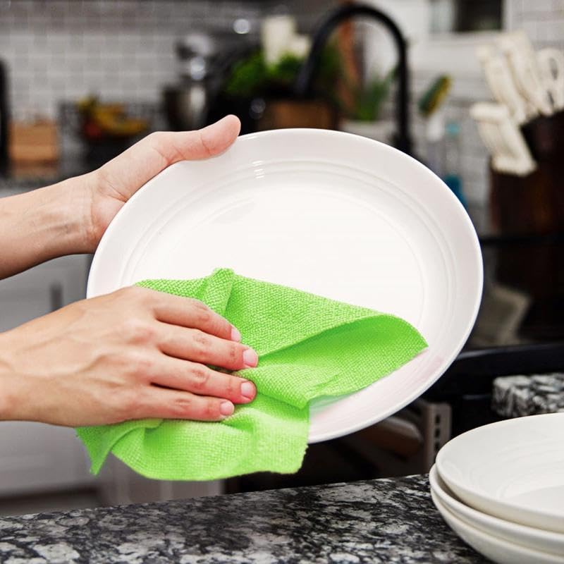 Reusable Microfiber Cleaning Cloths Roll - Eco-Friendly Absorbent Towels for Home & Commercial Use
