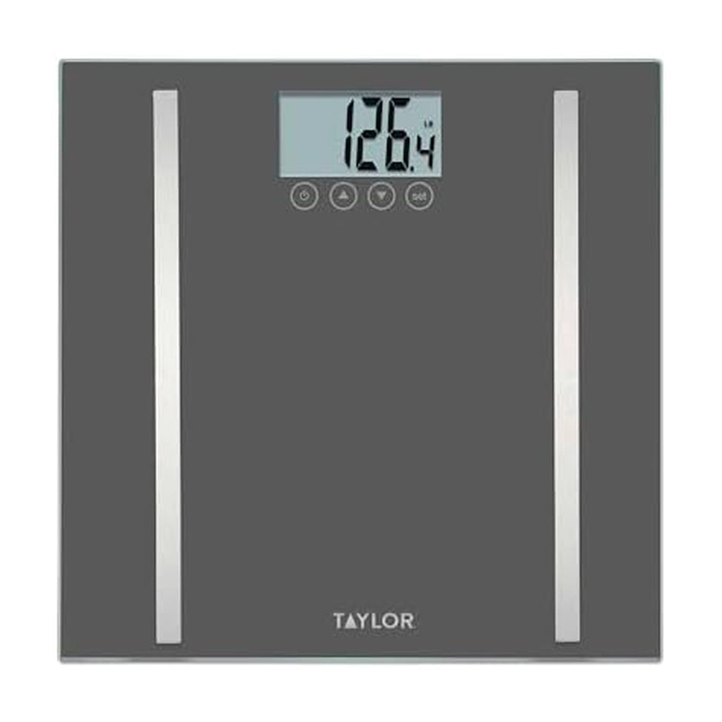 Taylor Digital Body Composition Scale, Bathroom Scale for Body Weight, Measures Body Fat, Body Water & Muscle Mass, 8 User Recognition, Normal & Athlete Modes, 400 lb Capacity, Black