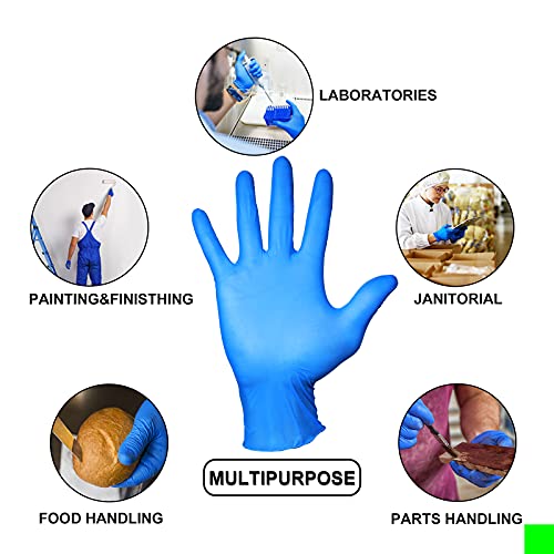PEIPU Medium Nitrile Disposable Gloves, Powder Free, Pack of 100