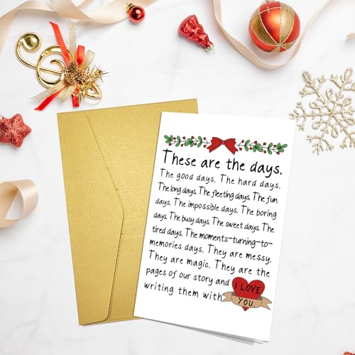 Romantic Christmas Card for Couples - Heartfelt Holiday Greeting