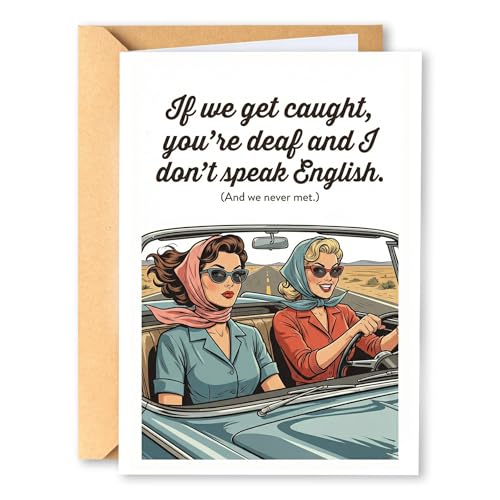 Funny Best Friend Birthday Card - Humorous Partner in Crime Gift
