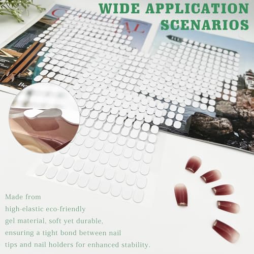 Gmlawsc 1000PCS Double-Sided Nail Adhesive Tabs Pre-Cut Sticky Tape for False Tips & Practice
