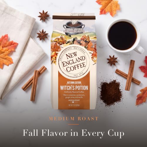 New England Coffee Witch's Potion Ground Coffee 11oz – Spiced Arabica Blend