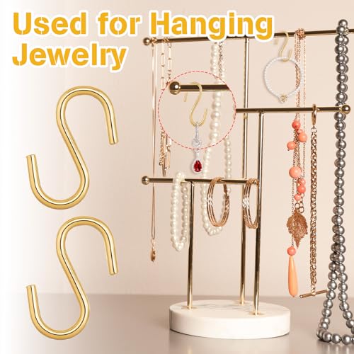 60 Pack 1-Inch Durable Metal S Hooks for Hanging Decor & Organizing