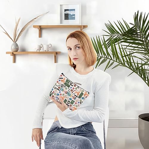 Chiropractor Cosmetic Bag Waterproof Canvas Makeup Zipper Pouch