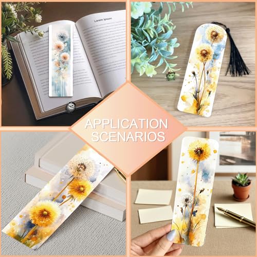 24 Dandelion UV DTF Bookmark Transfer Papers for DIY Bookmarks