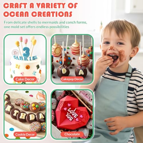 Alphabet & Number Silicone Molds for Chocolate & Fondant - 4PCS Set