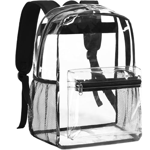 Vorspack Heavy Duty Clear Backpack for School - 16 Inch Transparent Bookbag