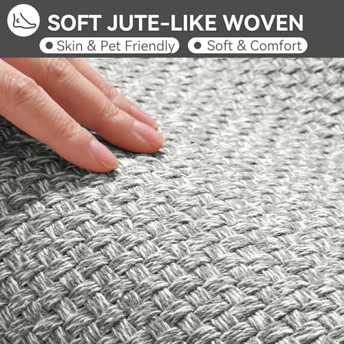 YDKGL Non-Slip Bath Mat, Gray 16" x 24" - Ultra Thin & Absorbent