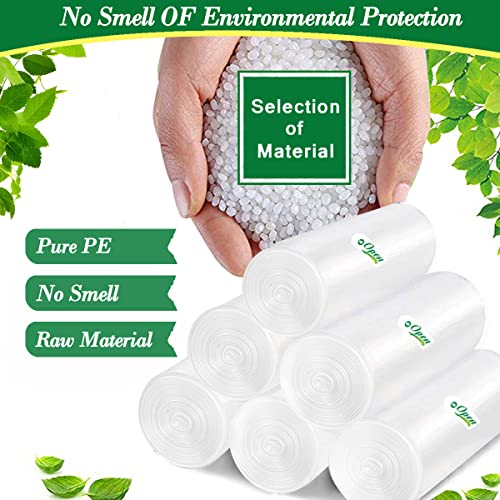 Hommaly 2 Gallon Mini Clear Trash Bags - 120 Count - Unscented