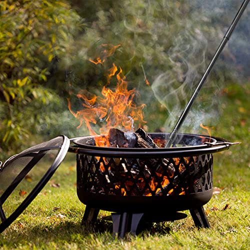 BeBecome 31-Inch Heavy-Duty Fire Poker for Fire Pit, Camping & Fireplace