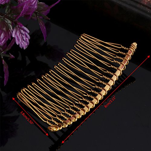 Metal Wedding Veil Hair Side Comb 20 Teeth Bridal Hair Accessory