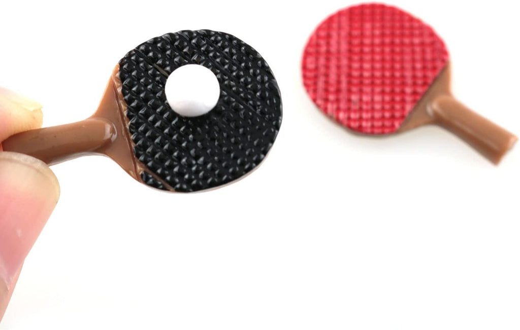 TAODAN Mini Table Tennis Racket Set - 3-in-1 Dollhouse Ping-Pong Toys (2 Rackets, 1 Ball)