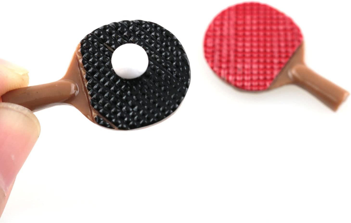 TAODAN Mini Table Tennis Racket Set - 3-in-1 Dollhouse Ping-Pong Toys (2 Rackets, 1 Ball)