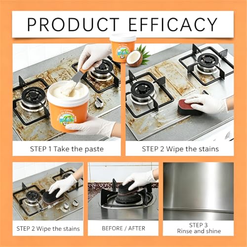260G Multi-Purpose Coconut Oil Cleaning Paste for Heavy Duty Stains