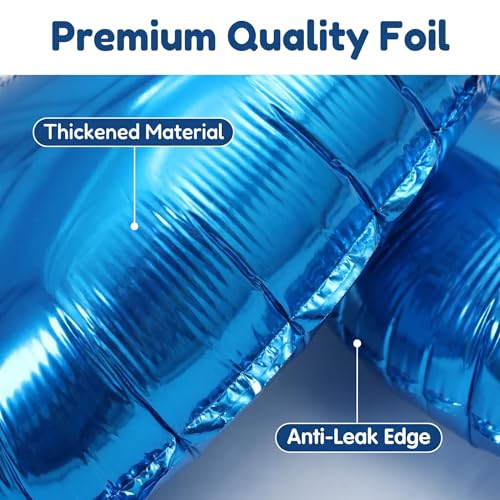 32 Inch Blue Foil Helium Number Balloon for Birthday & Wedding