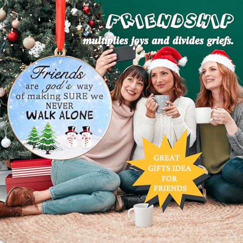 Friends Christmas Ornament 2026 - Meaningful Friendship Gift for Women - Variation of Friends