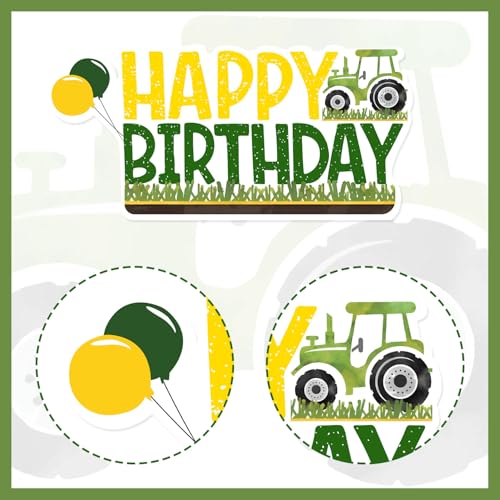 Farm Tractor Birthday Cake Topper for Kids Party Decorations