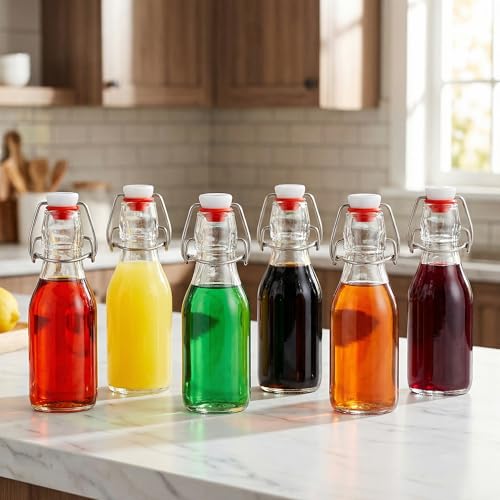 Fox Run Mini Swing Top Glass Bottle 4.23 oz Airtight Flip Top
