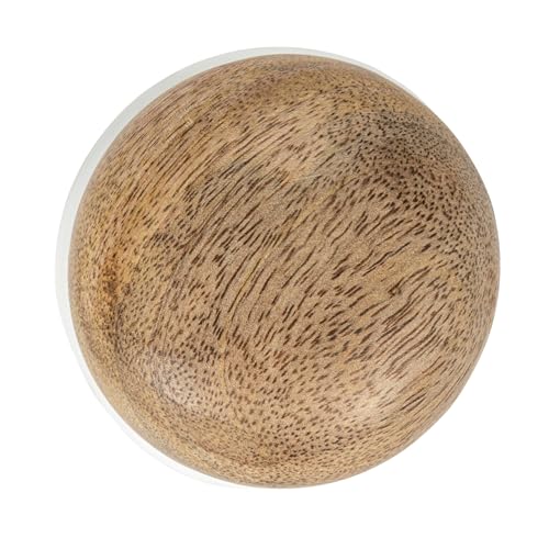 Creative Co-Op Marble & Mango Wood Pinch Pot with Lid - 3"