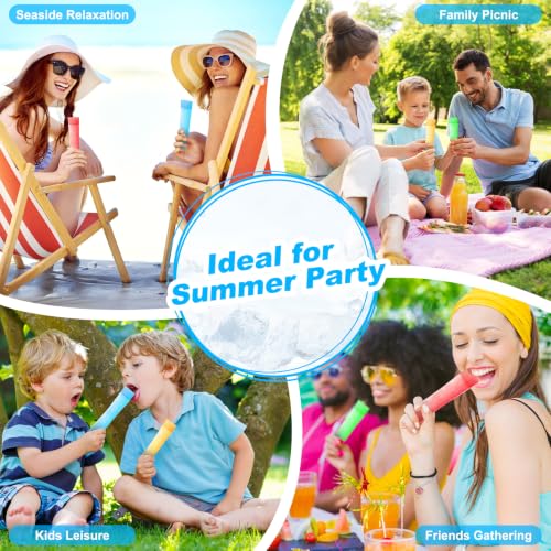 200 Pack Disposable Ice Pop Pouches with Funnel - BPA-Free Freezer Bags