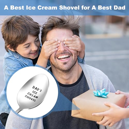 Engraved Ice Cream Shovel Spoon for Dad - Funny Gift for Men