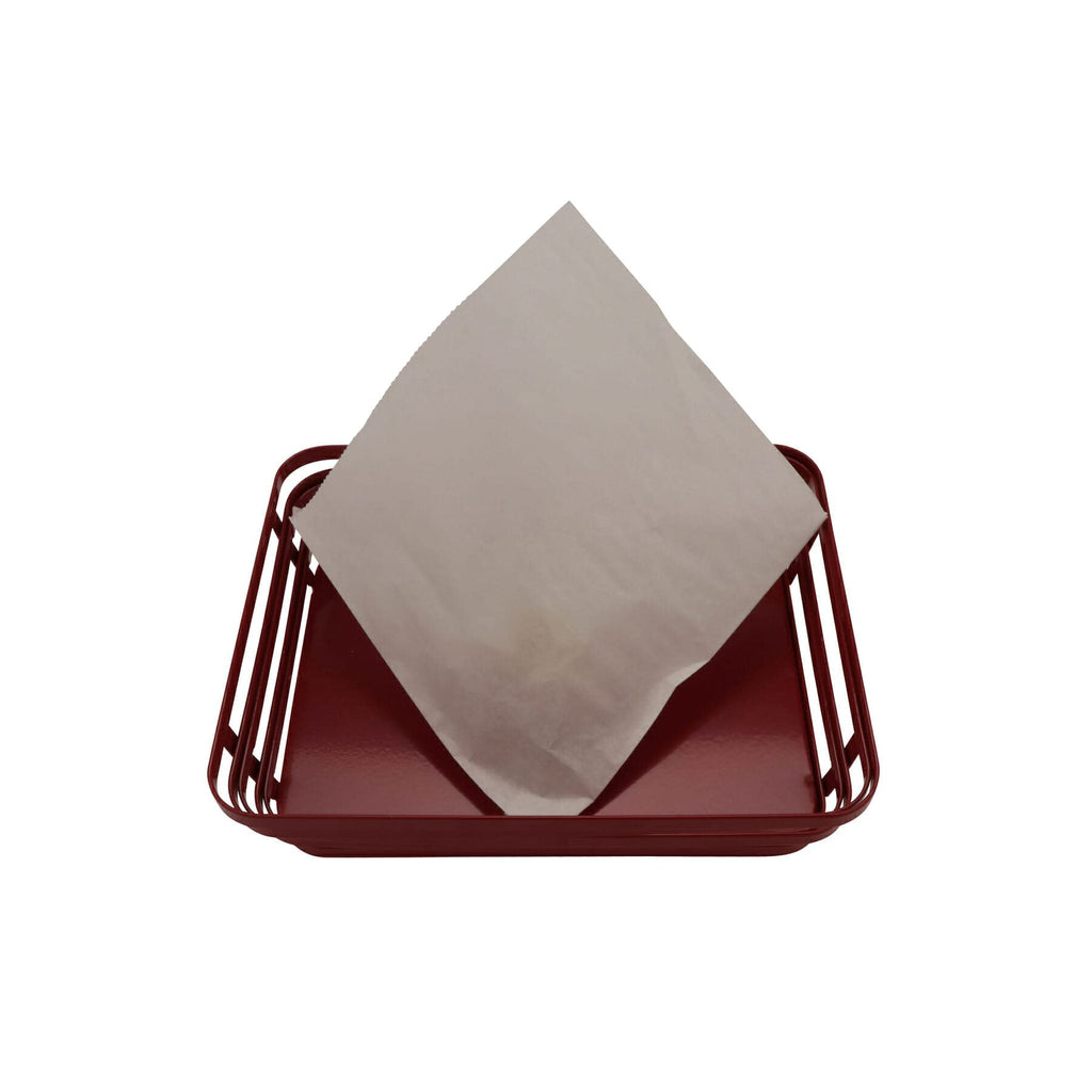 G.E.T. 4-T2000 7" x 7" White Food-Safe Double-Open Bag, Wire Cone Basket Liner, Deli Wrap (Pack of 2000)
