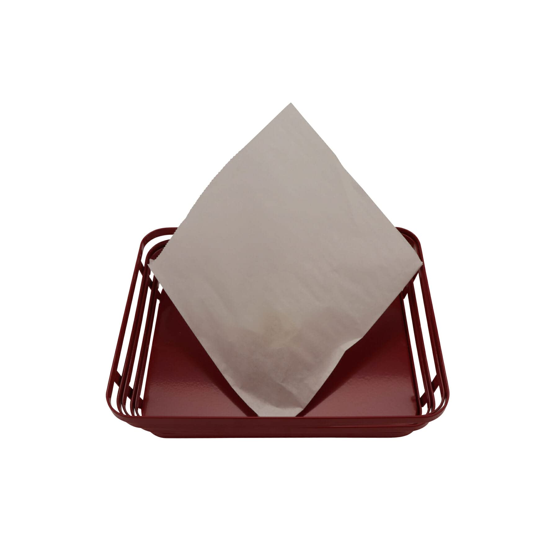 G.E.T. 4-T2000 7" x 7" White Food-Safe Double-Open Bag, Wire Cone Basket Liner, Deli Wrap (Pack of 2000)
