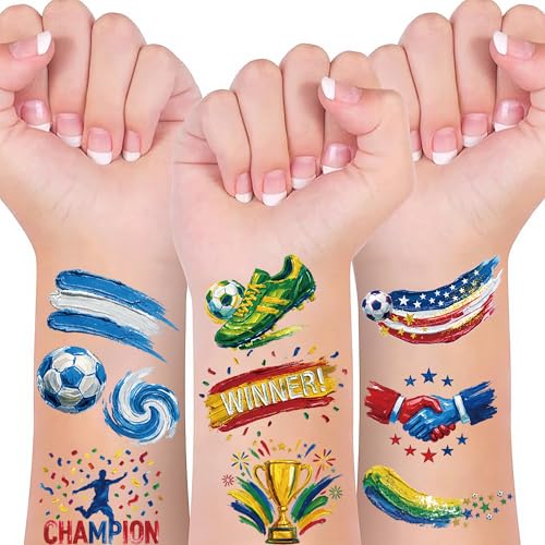2026 World Soccer Cup Temporary Tattoos Waterproof Sports Fan Merch