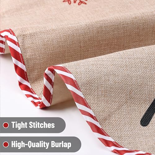 Mr. Pen Christmas Tree Skirt 48 Inch Burlap Holiday Decor