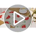 Summer Watermelon Table Runner 13x36 Inch Green Heart Dining Decor