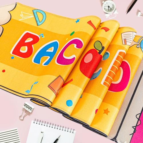 JMZYJZH Pencil Table Runner for Back to School Classroom & Party Decor