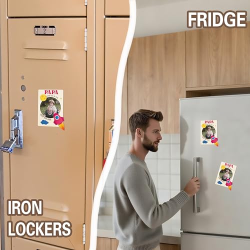 Papa Magnetic Picture Frame for Refrigerator - Outer Space Father's Day Gift