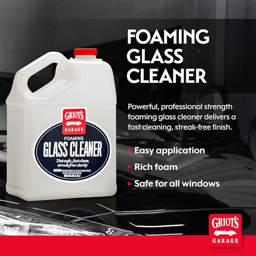 Griot's Garage Foaming Glass Cleaner, Streak-Free Auto Spray - 1 Gallon