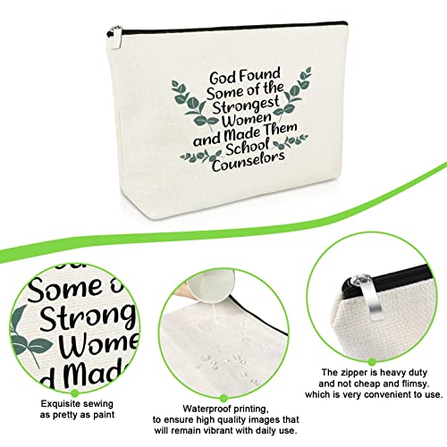 School Counselor Appreciation Makeup Bag Gift - Cotton Travel Pouch