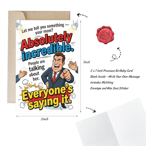 Ami Funny Mother's Day Card for Mom from Son or Daughter - 5x7" Humorous Card