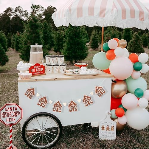 Felt Gingerbread House Garland - Christmas Party Decorations