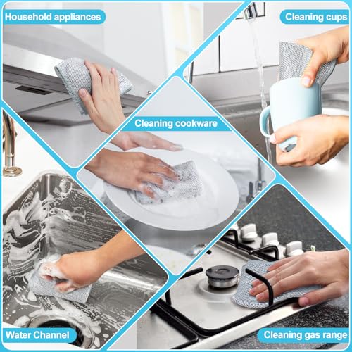 VMKBL 12-Pack Non-Scratch Wire Dishcloths - 7.87 Inch