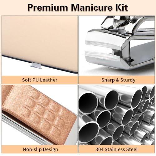 Nail Clipper Set 7-Piece Manicure and Pedicure Travel Grooming Kit