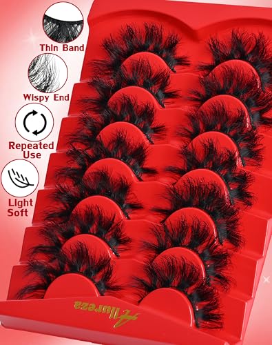 Allureza 80D Volume Strip Lashes Cluster Effect Faux Mink Wispy Eyelashes