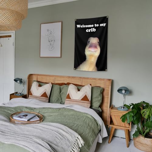 Welcome to My Crib Duck Flag - Funny 2x3 Ft Polyester Garden Flag