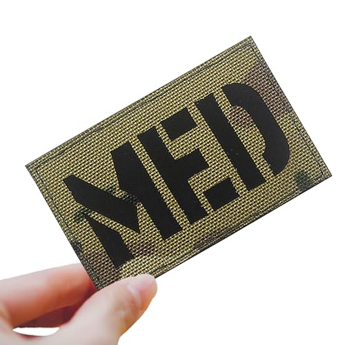 Infrared Reflective Camo Medical Tactical Patch with Hook and Loop 2x3.15
