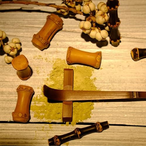 Brown Bamboo Matcha Scoop Set - Japanese Chashaku Tea Spoons