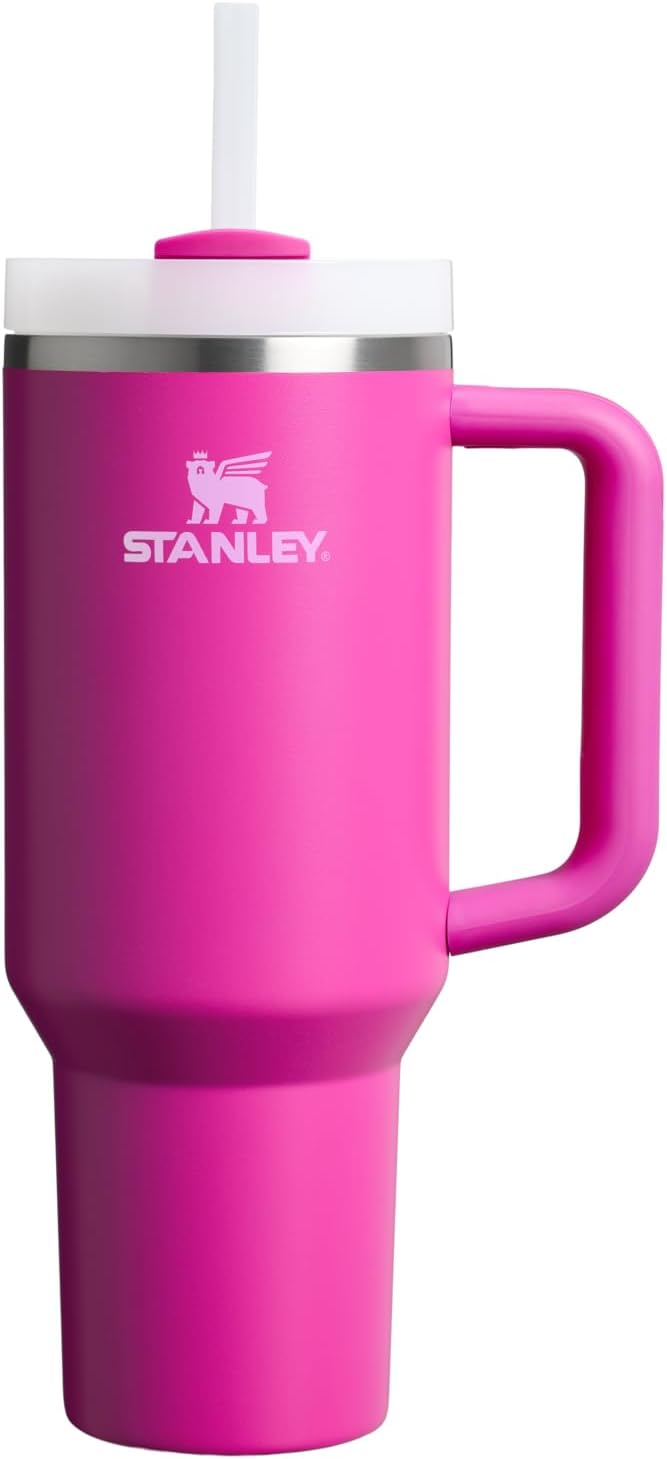 STANLEY Quencher H2.0 Tumbler - 40 oz Insulated Stainless Steel Cup with Handle & Straw | Violet Blossom