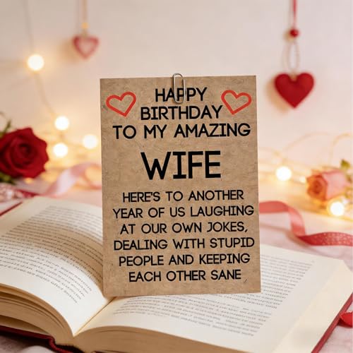 Funny Birthday Card for Wife - Dual-Occasion Greeting Card