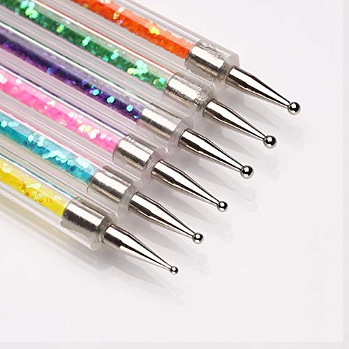 iminoo 6PCS Double Ended Nail Art Brushes and Dotting Pens Set