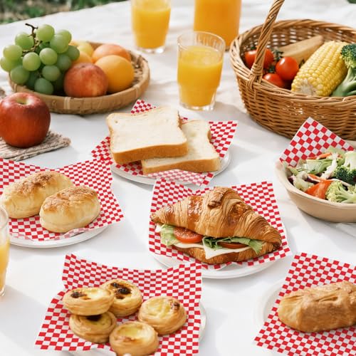 120pcs Grease-Proof Wax Paper Sheets for Sandwiches - 12x12"