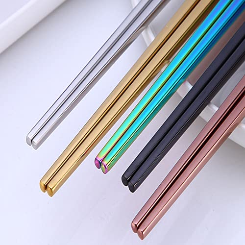 Reusable Stainless Steel Chopsticks - 9.06 Inch, Dishwasher Safe
