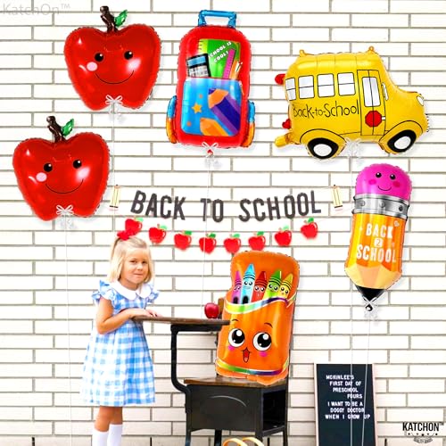 KatchOn Back to School Balloons Set - Pack of 6, Multi Color Classroom Decor