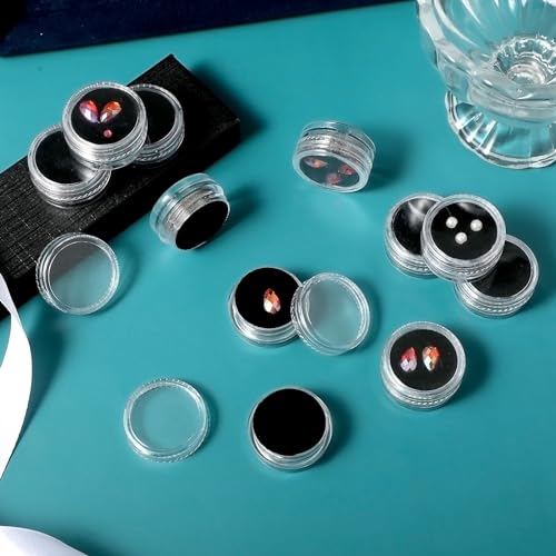 Giantree 12 Pcs Black Gemstone Display Box with Clear Lids